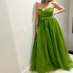 Fashion Nova Tule green Dress